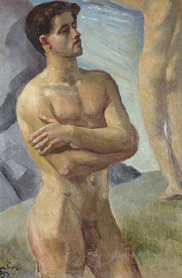 georg pauli Bathing Men Norge oil painting art